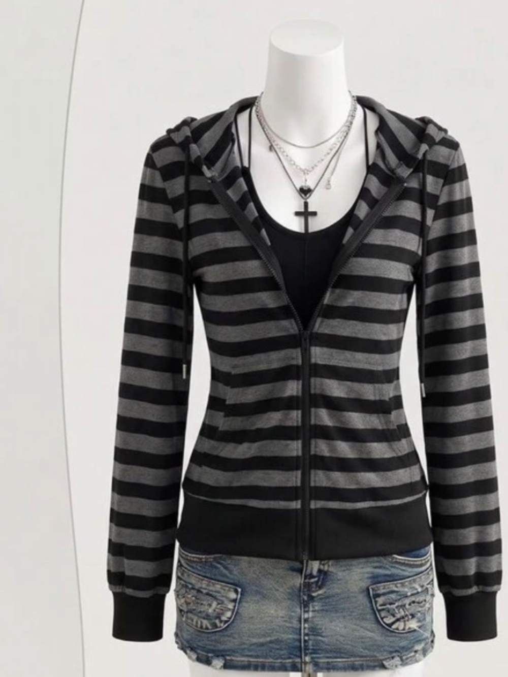 Women’s striped hoodie